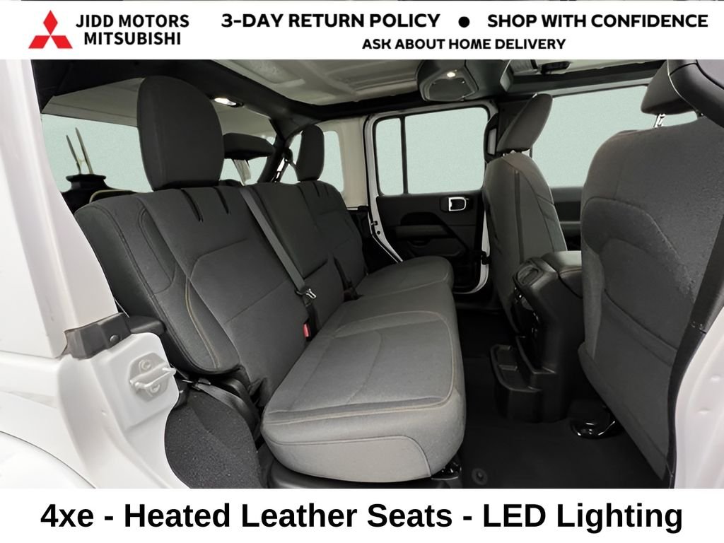 Used 2025 Bright White Clearcoat Jeep Sahara 4xe image 45