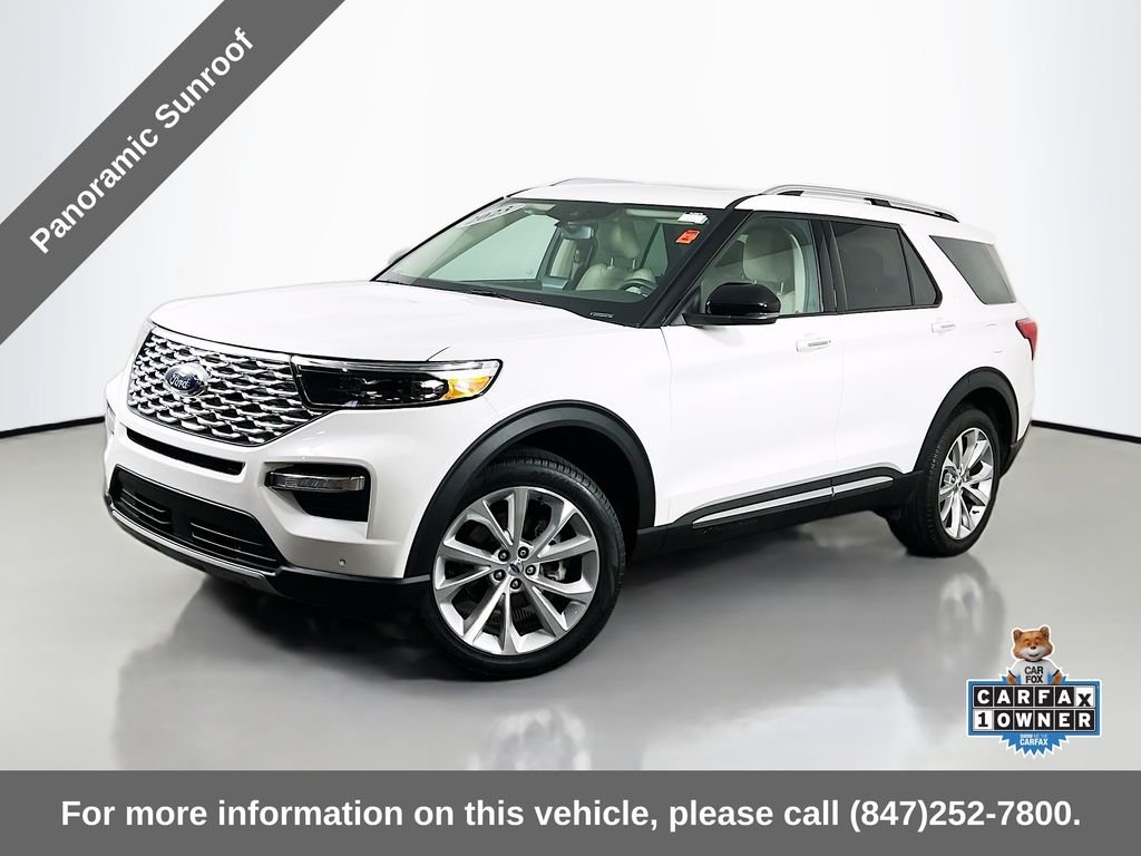 Used 2023 Star White Metallic Tri-Coat Ford Platinum image 1
