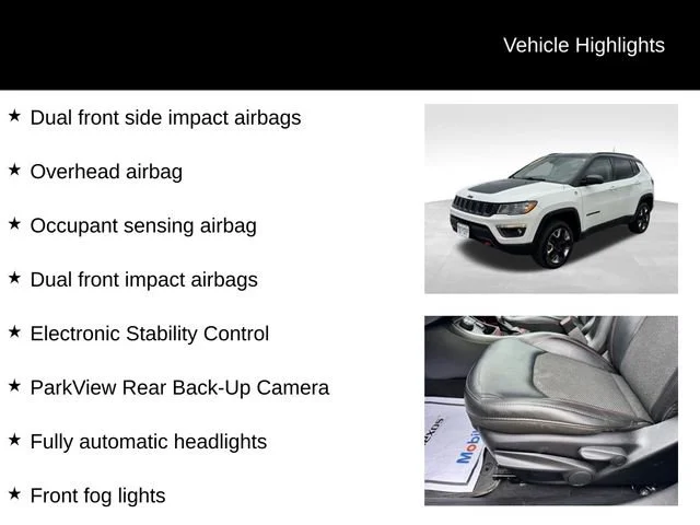 Used 2018 White Jeep Trailhawk 4x4 image 14