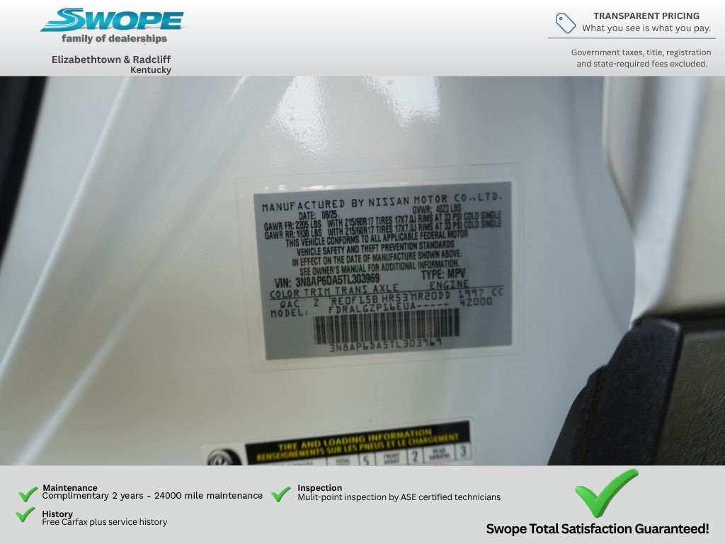 Used 2026 Aspen White Tricoat Nissan SR image 13