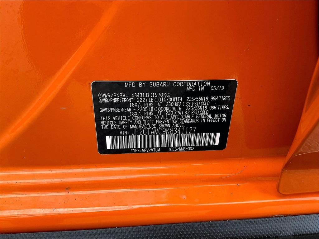 Used 2019 Sunshine Orange Subaru 2.0i Limited image 31