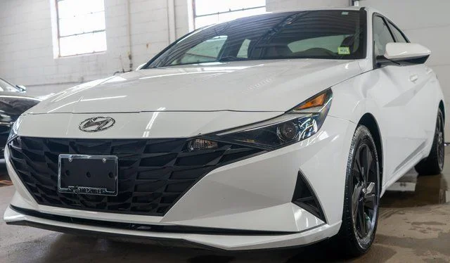 Used 2021 Hyundai Elantra Blue with VIN KMHLM4AJ5MU004815 for sale in Syracuse, NY