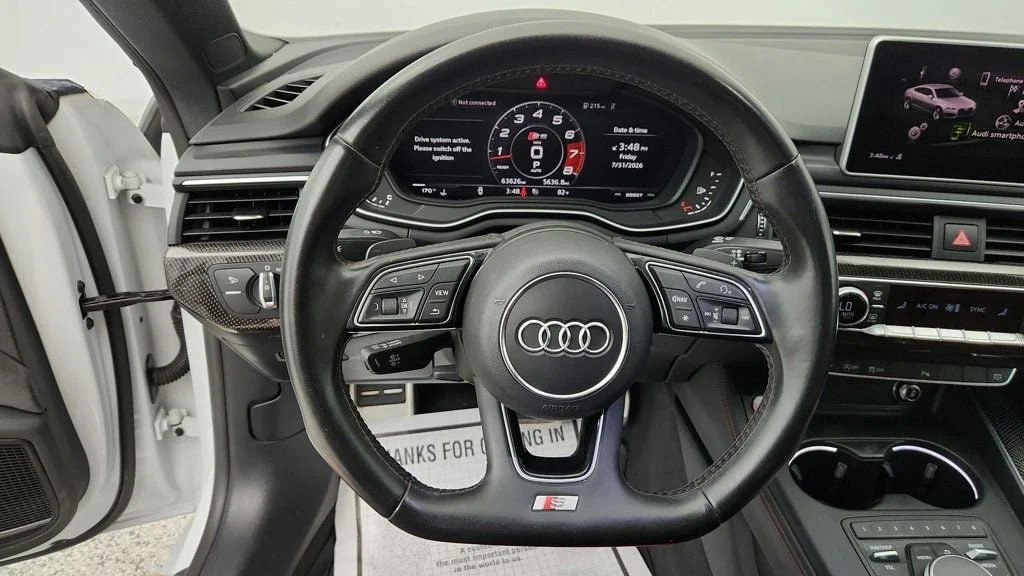 Used 2019 Glacier White Metallic Audi Premium Plus 3.0 TFSI quattro w/ B&O Sound & Magma Red Leather image 19