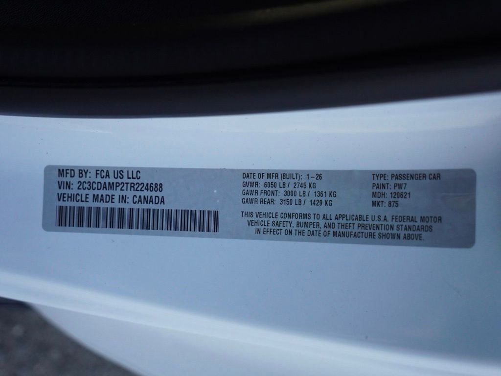 New 2026 White Knuckle Exterior Paint Dodge R/T Scat Pack image 23