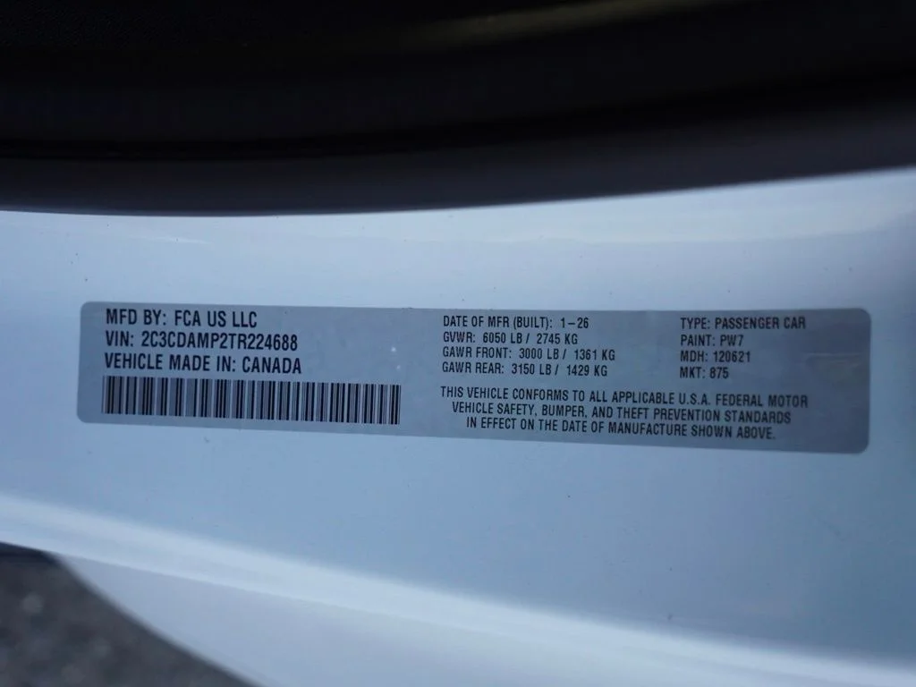 New 2026 White Knuckle Exterior Paint Dodge R/T Scat Pack image 23