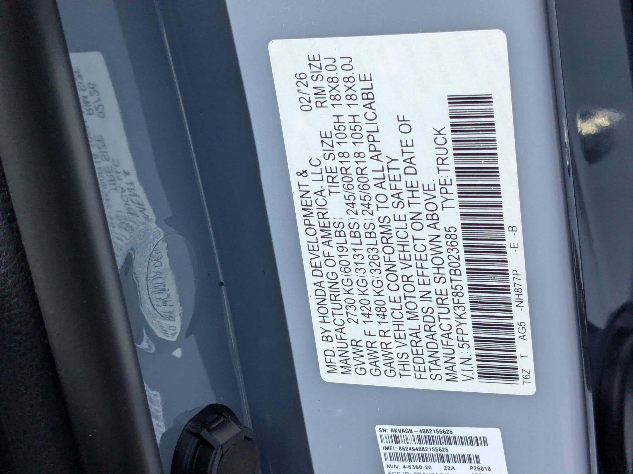 New 2026 Sonic Gray Pearl Honda Black Edition image 18