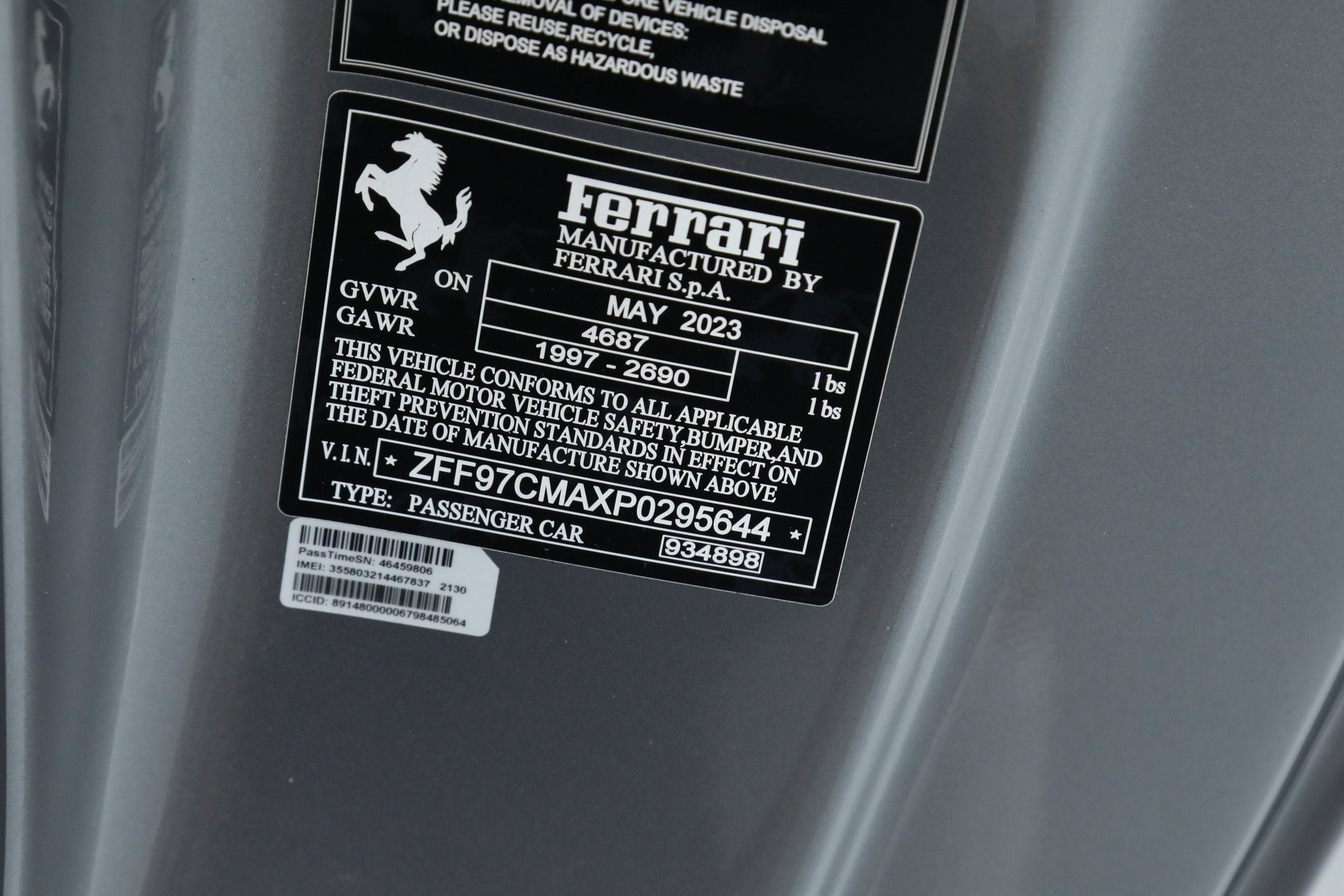 Certified Used 2023 Grigio Titanio Metall Ferrari  image 44