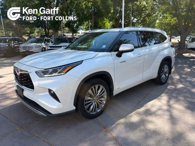 Used 2021 Blizzard Pearl Toyota Hybrid Platinum image 1