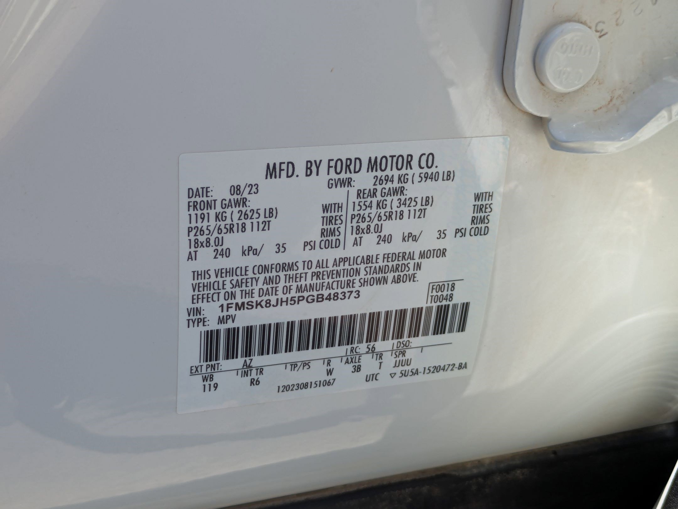 Used 2023 White Metallic Ford Timberline image 34