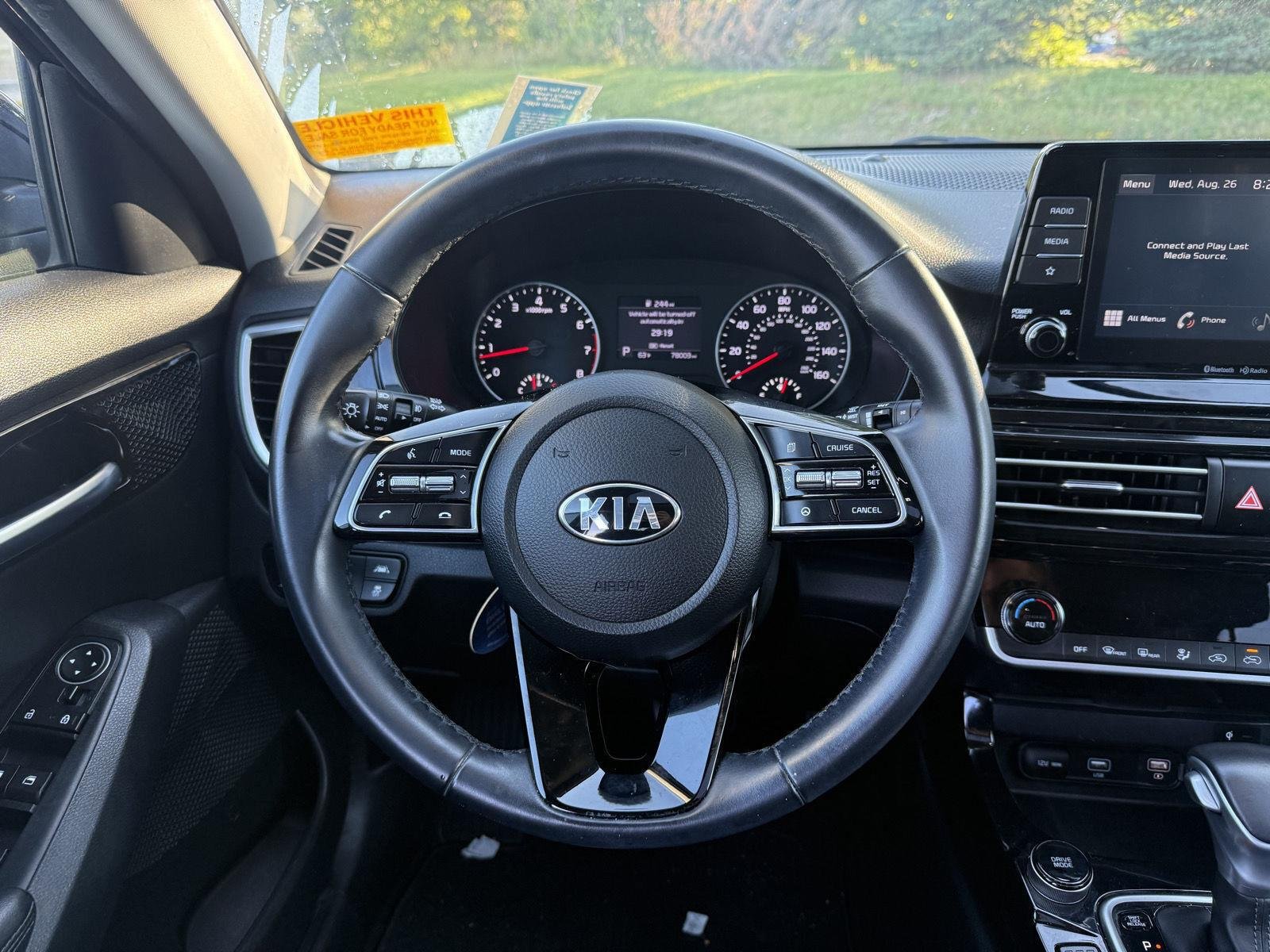 Used 2021 Cherry Black Kia EX image 9