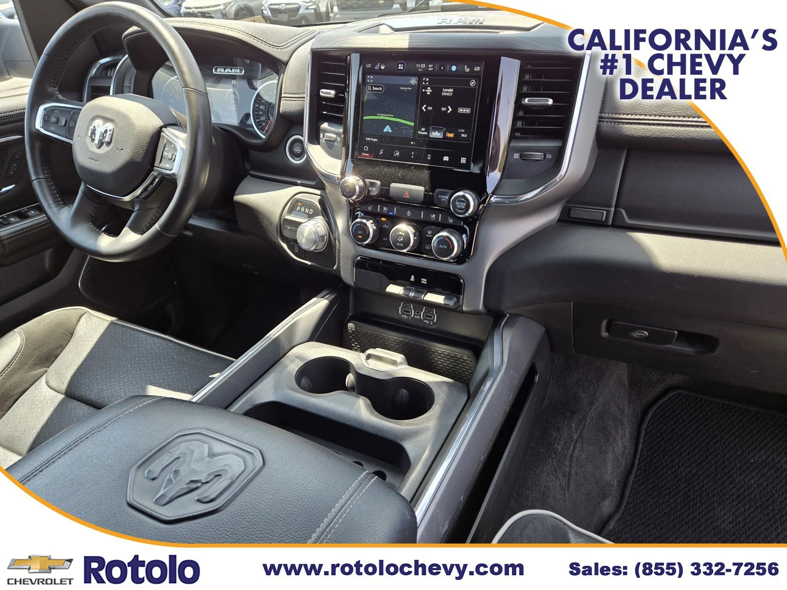 Used 2024 Diamond Black Crystal Pearlcoat Ram Laramie image 9