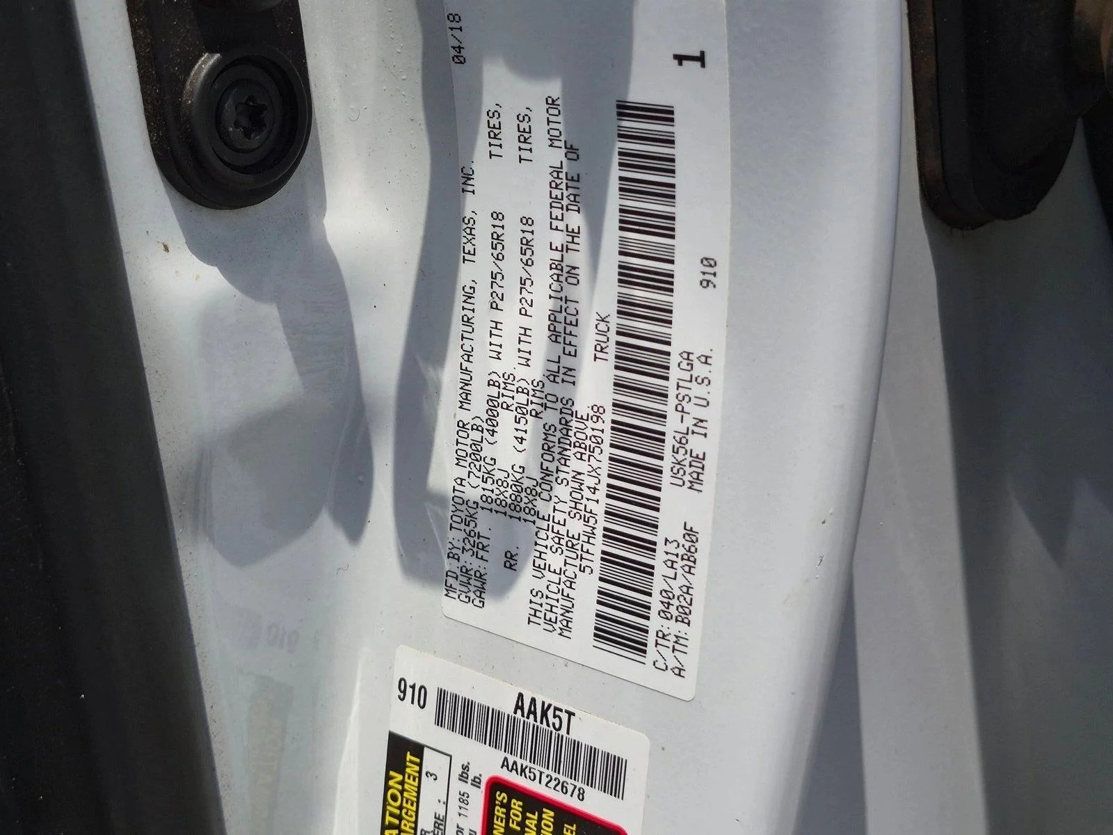 Used 2018 Super White Toyota Limited image 22