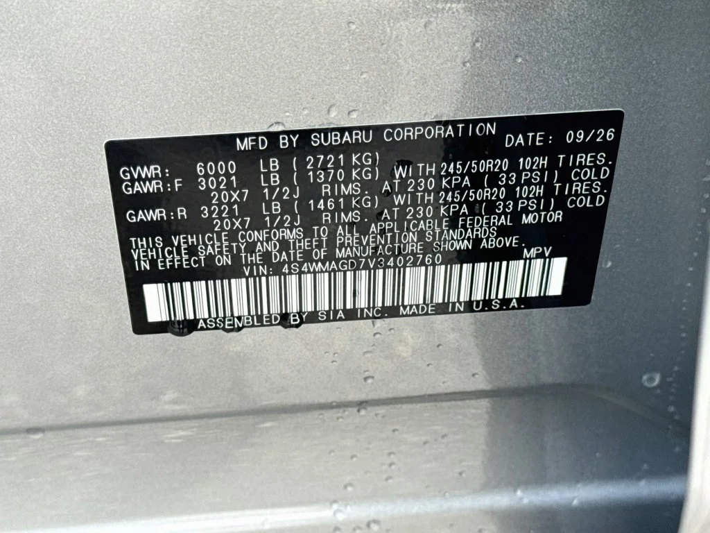 New 2027 Silver Subaru Limited image 41