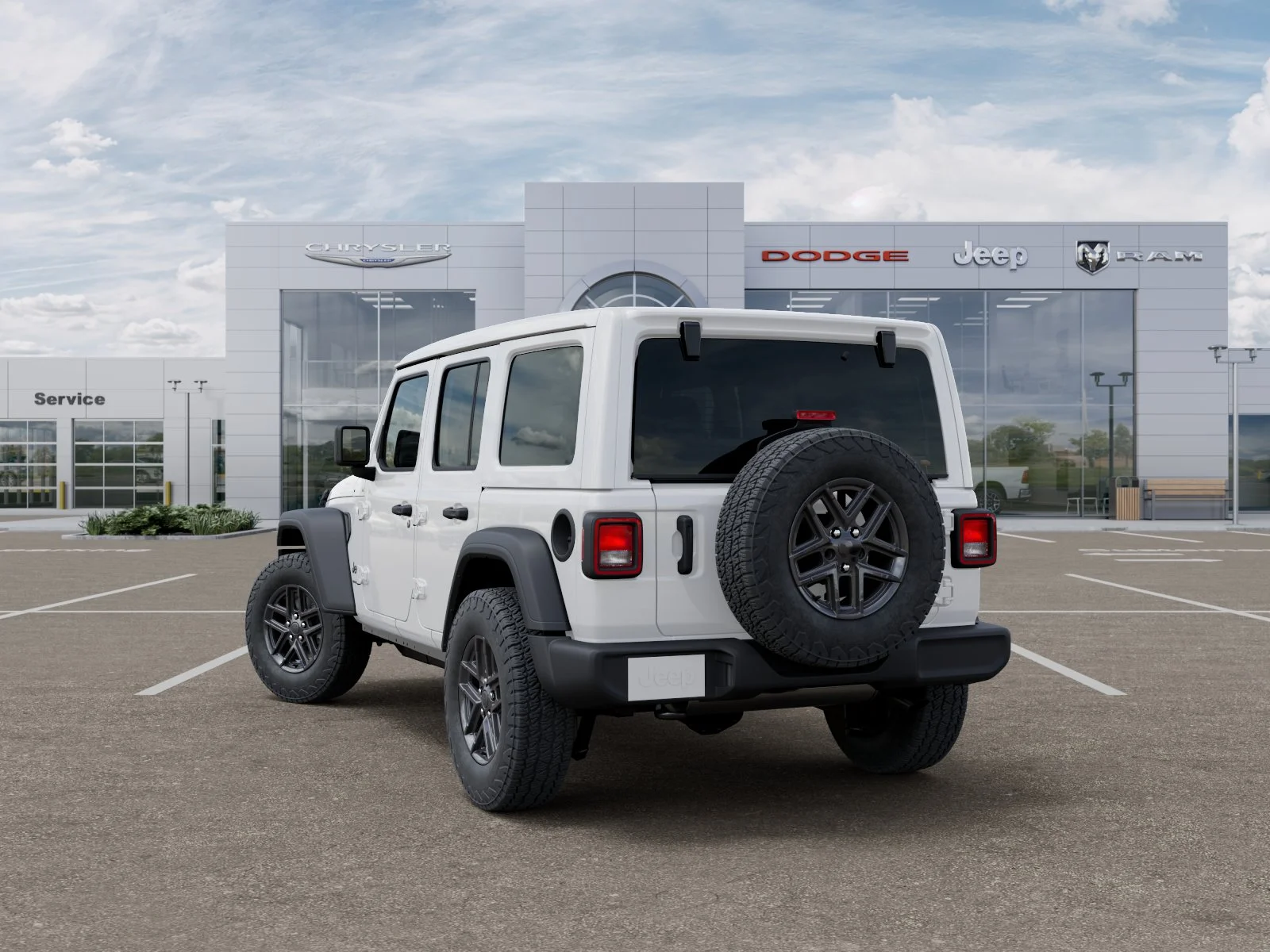 New 2026 Bright White Clear-Coat Exterior Paint Jeep Sport S image 32