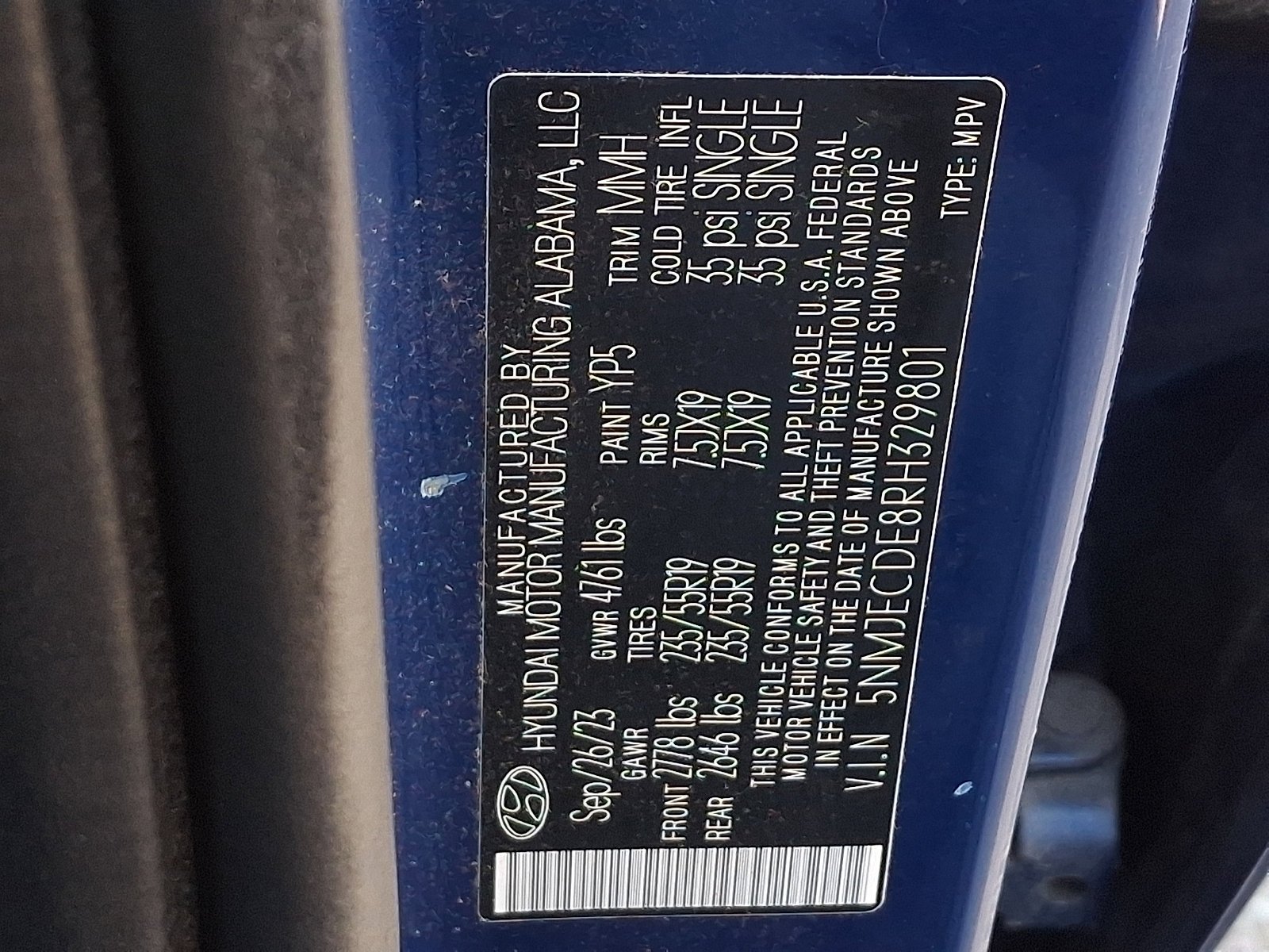 Certified Used 2024 Intense Blue Hyundai Limited image 26
