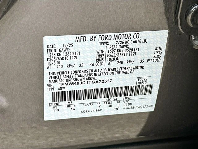 New 2026 Gray Metallic Ford Tremor image 21
