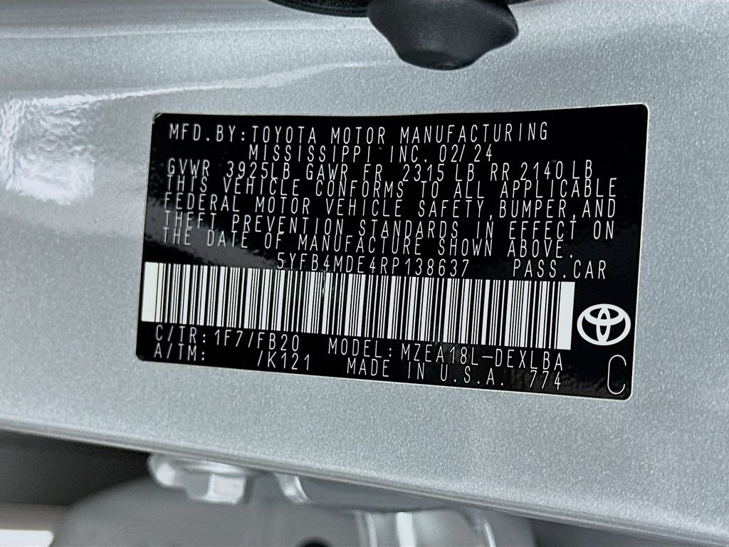 Used 2024 Silver Toyota LE image 31