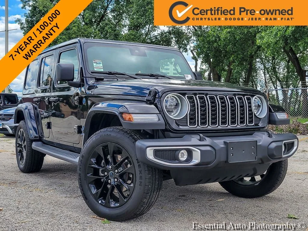 Certified Used 2025 Black Jeep Sahara 4xe image 1