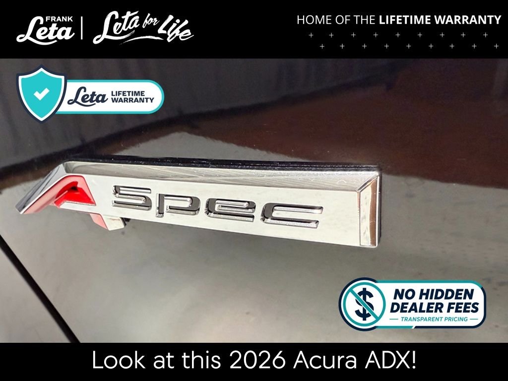 New 2026 Crystal Black Pearl Acura w/A-Spec Package image 8