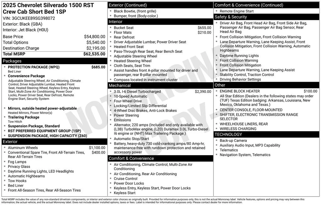 Certified Used 2025 Black Chevrolet RST image 39