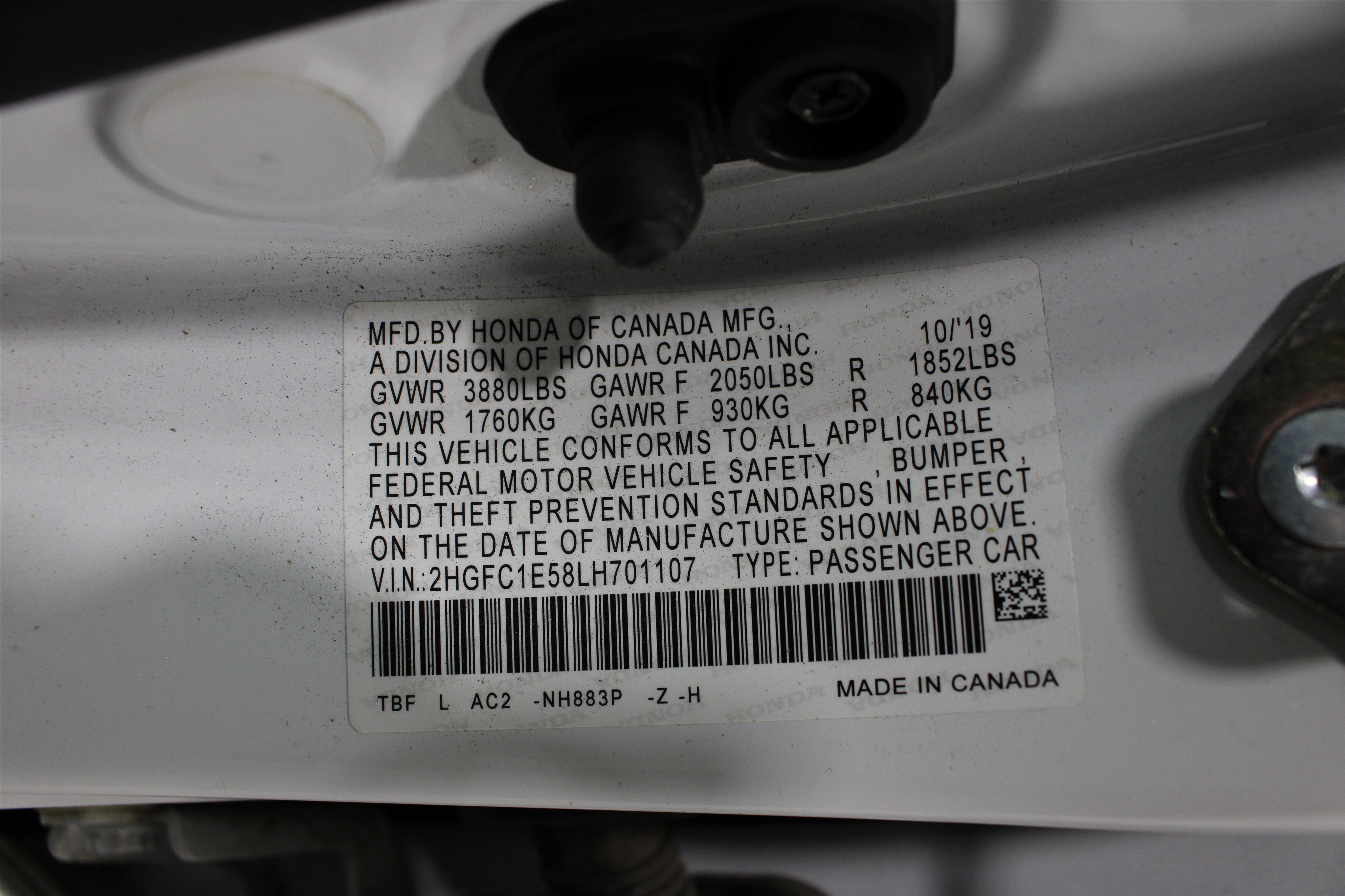 Used 2020 Platinum White Pearl Honda  image 36
