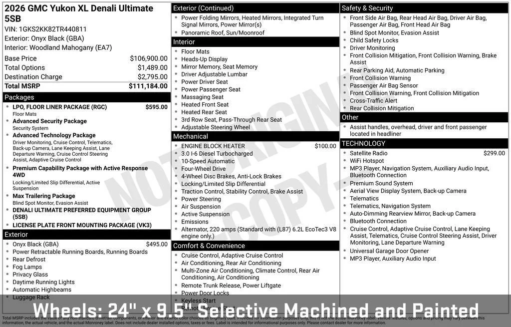 New 2026 GMC Yukon XL Denali Ultimate, photo 50