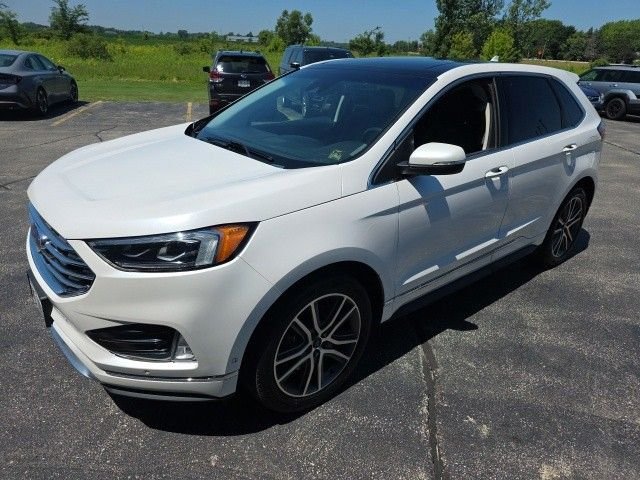 Used 2019 White Platinum Clearcoat Metallic Ford Titanium image 3