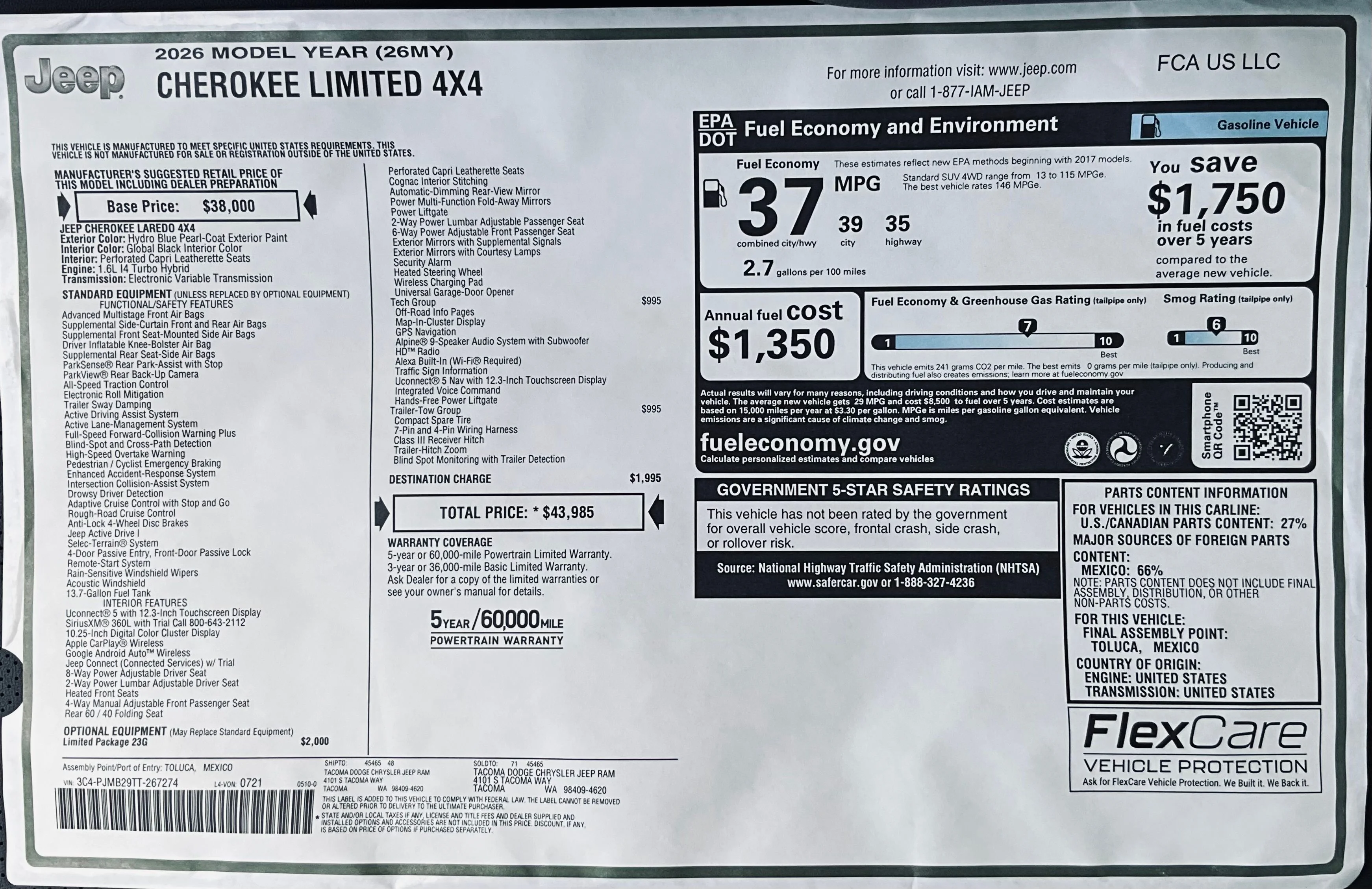 New 2026 Blue Jeep Limited image 27