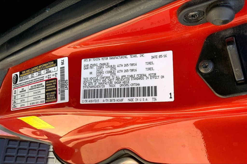 Used 2016 Inferno Red Toyota TRD Off-Road image 34