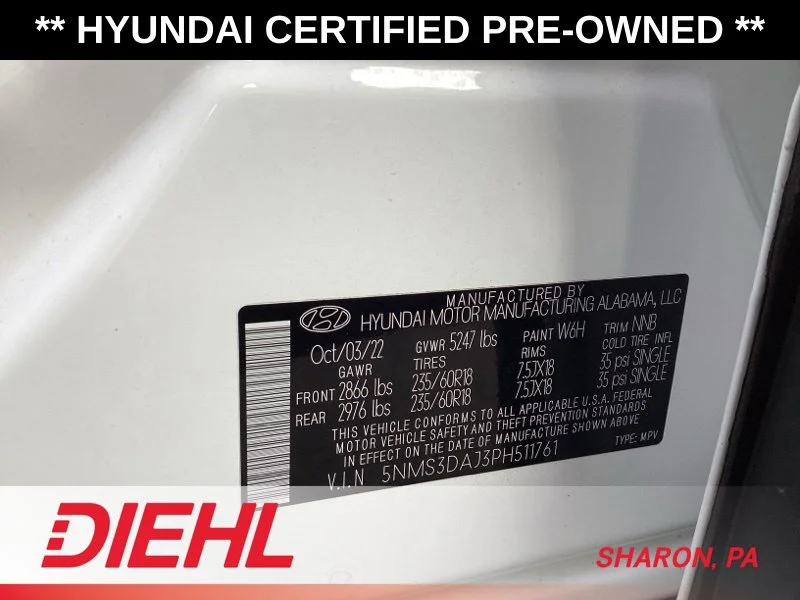 Used 2023 Serenity White Pearl Hyundai SEL image 10