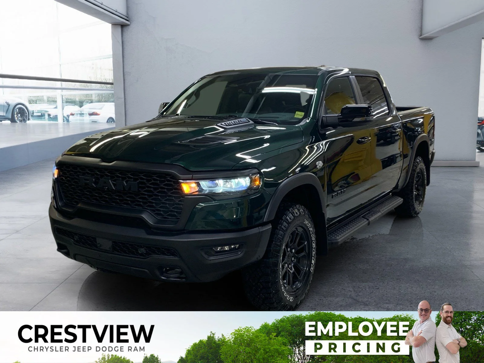 New 2026 SERRANO GREEN METALLIC Ram Rebel image 1