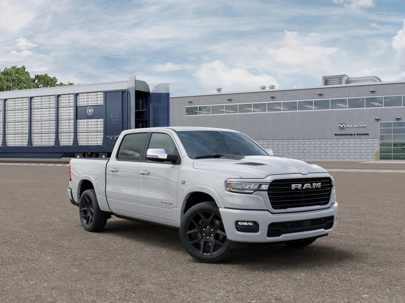 New 2026 Bright White Clear-Coat Exterior Paint RAM Laramie image 5