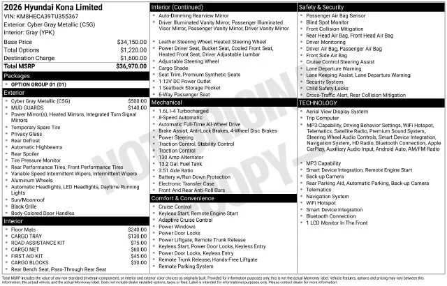 Used 2026 Gray Hyundai Limited image 16