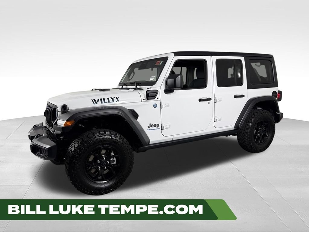 Used 2025 Bright White Clearcoat Jeep Willys 4xe image 1