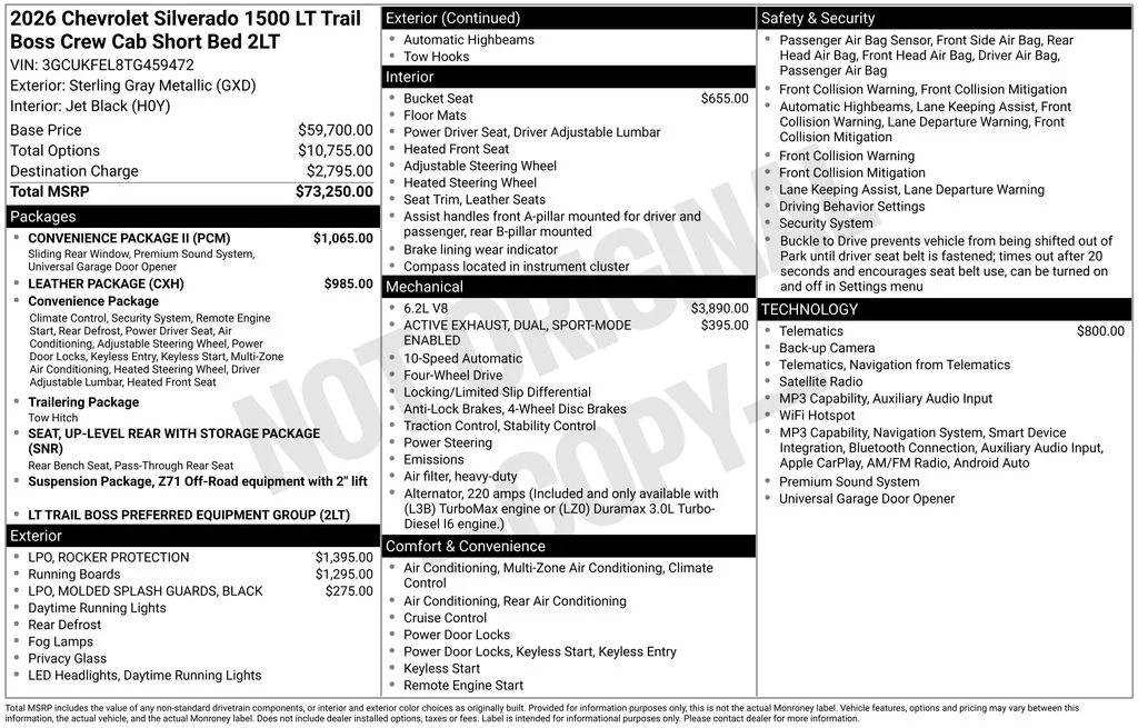 New 2026 Gray Chevrolet LT Trail Boss image 6