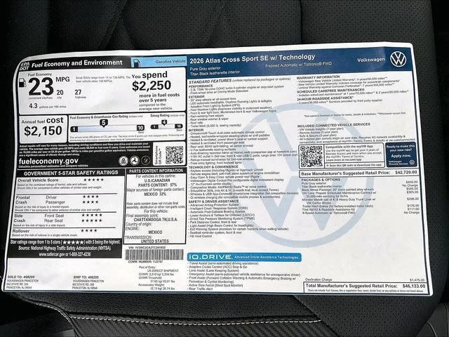 New 2026 Gray Volkswagen SE w/Technology image 12