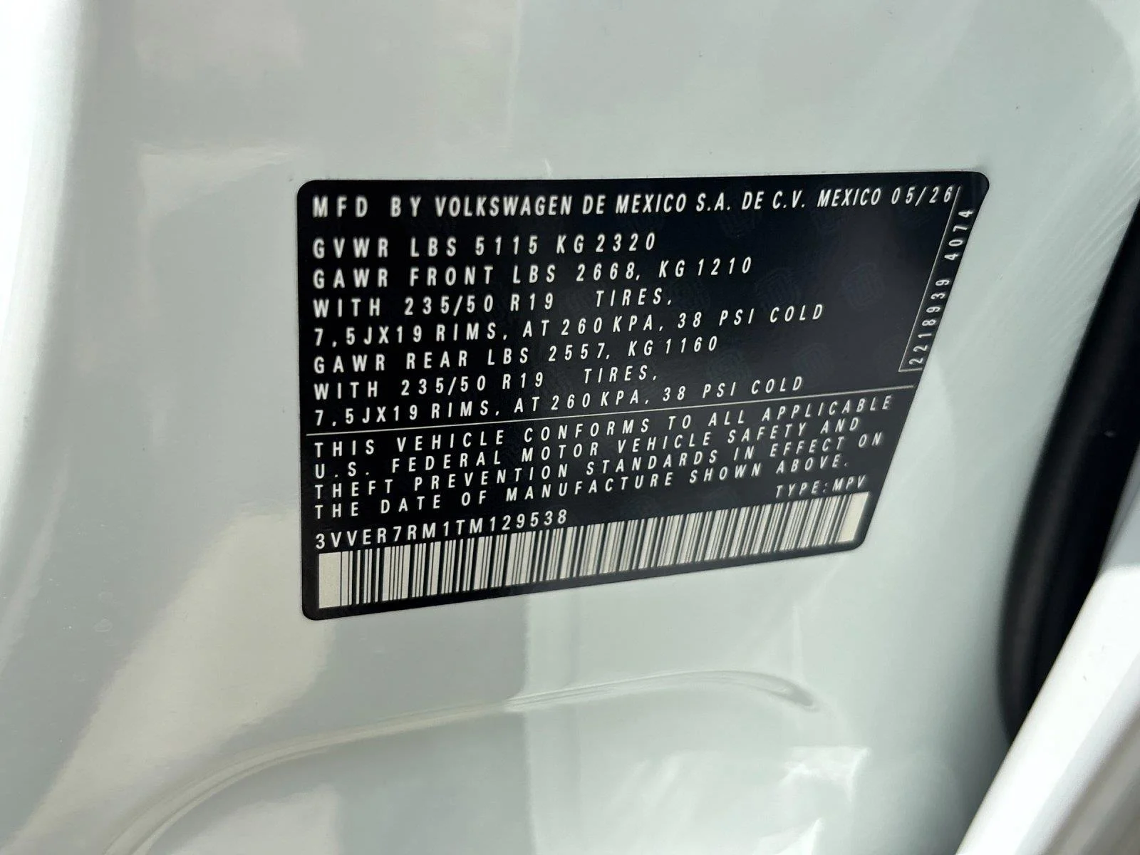 New 2026 pure white Volkswagen SE image 12