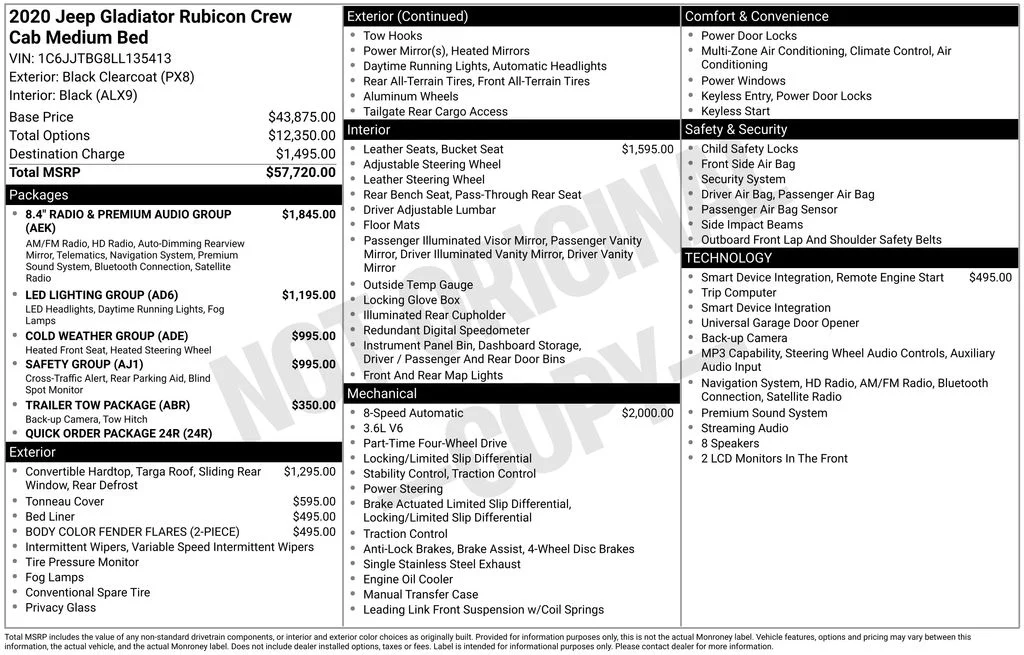 Used 2020 Black Jeep Rubicon image 2