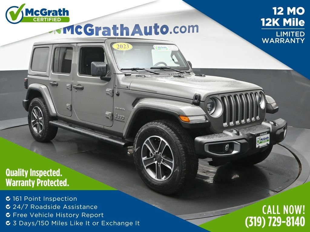 Used 2023 Gray Jeep Sahara image 1