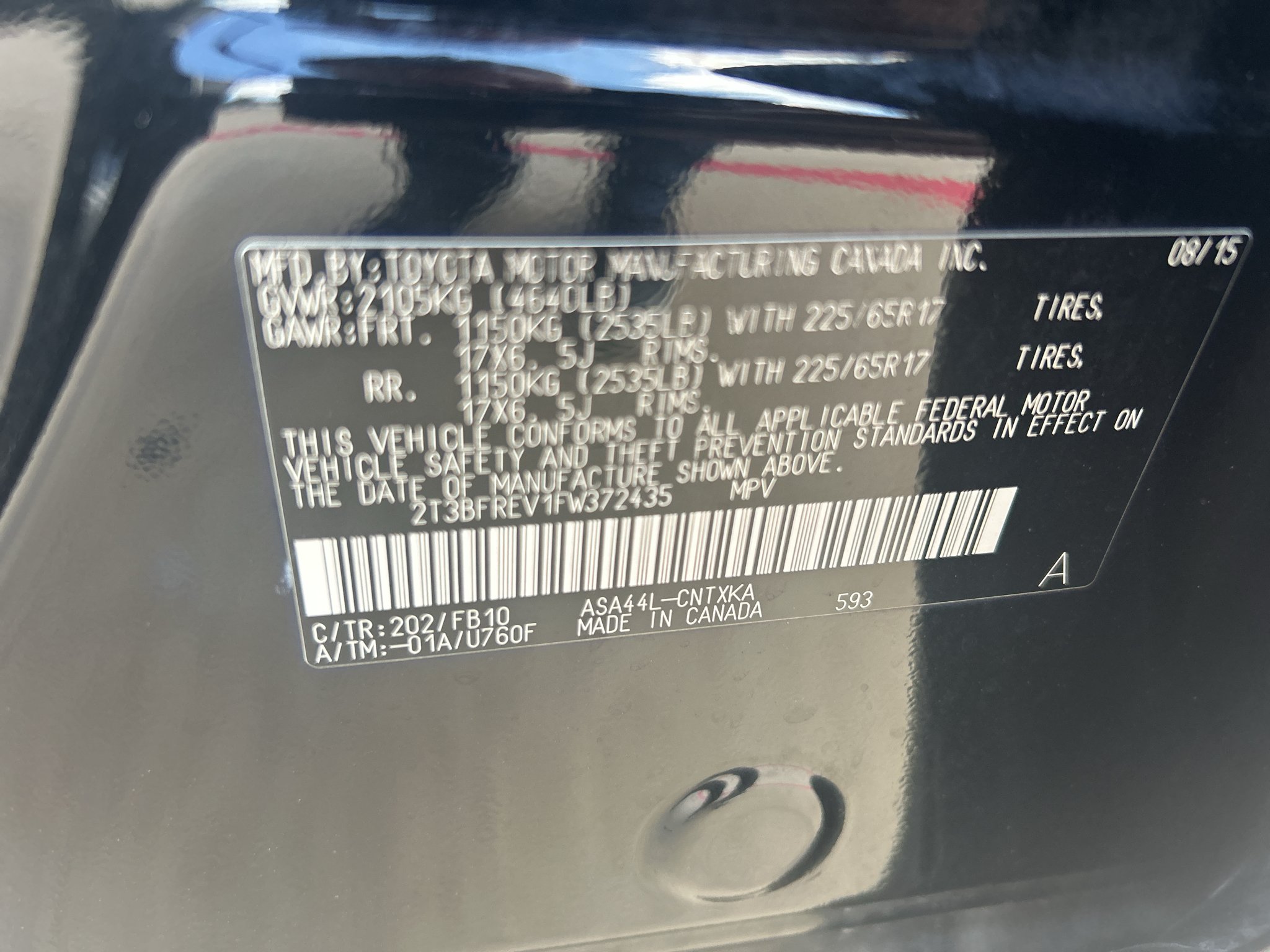 Used 2015 Black Toyota LE image 10