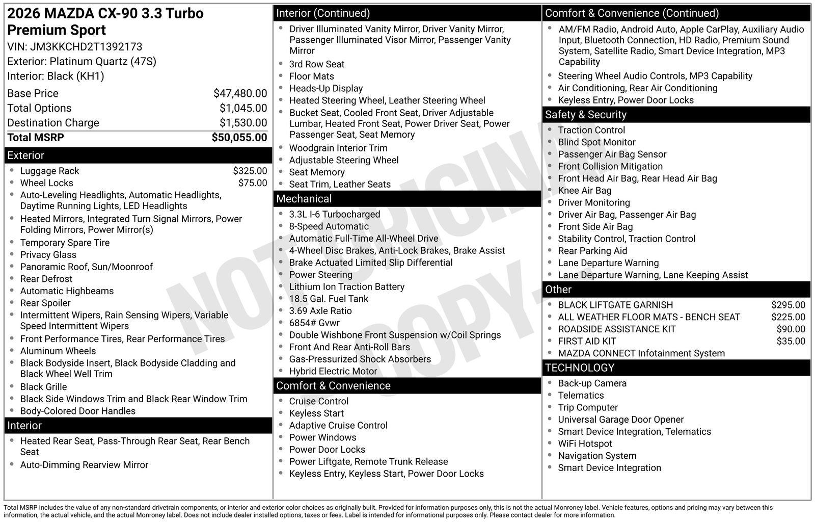 New 2026 Platinum Quartz Metallic Mazda 3.3 Turbo Premium Sport AWD image 24
