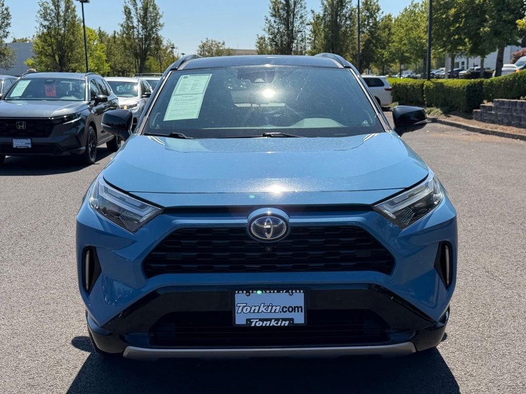 Used 2022 Cavalry Blue/Midnight Black Metallic Toyota XSE image 2
