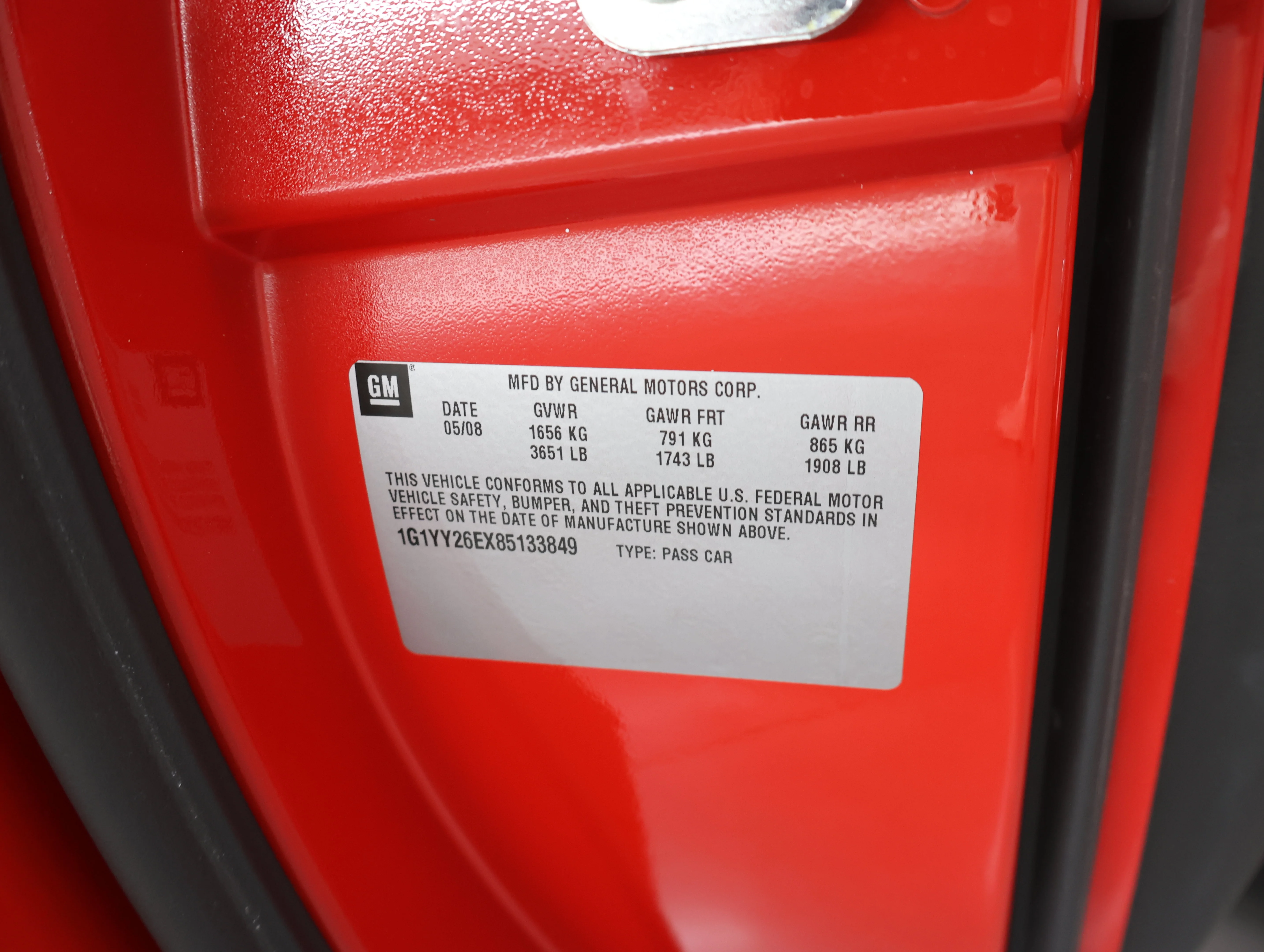 Used 2008 Victory Red Chevrolet Z06 image 44