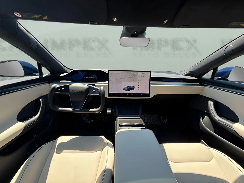 Used 2021 Blue Tesla Plaid image 8