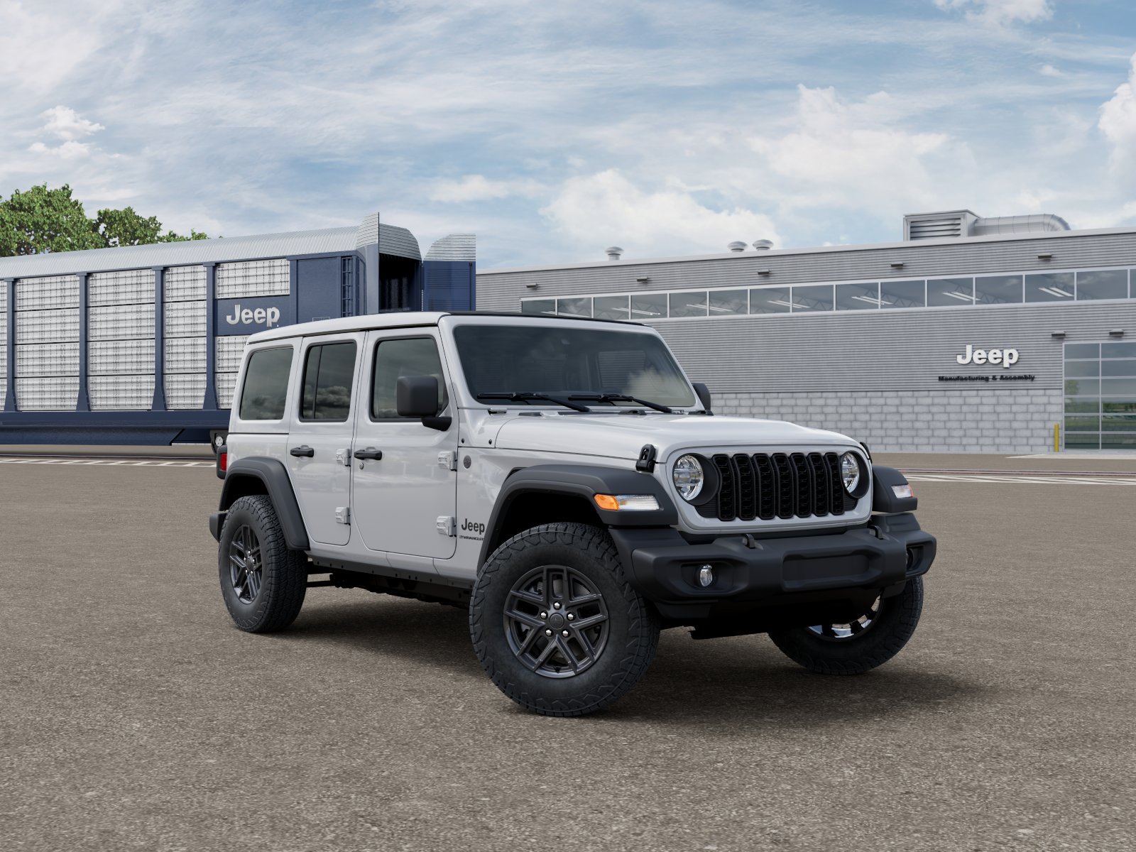 New 2026 Bright White Clear-Coat Exterior Paint Jeep Sport S image 3