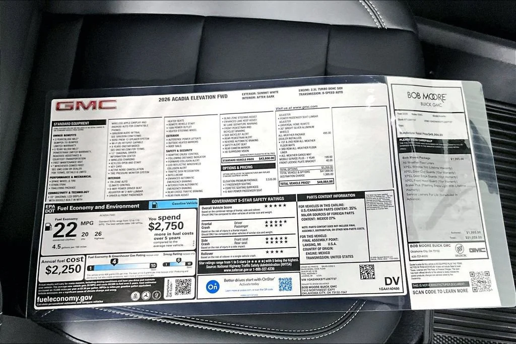 New 2026 Summit White GMC Elevation image 14