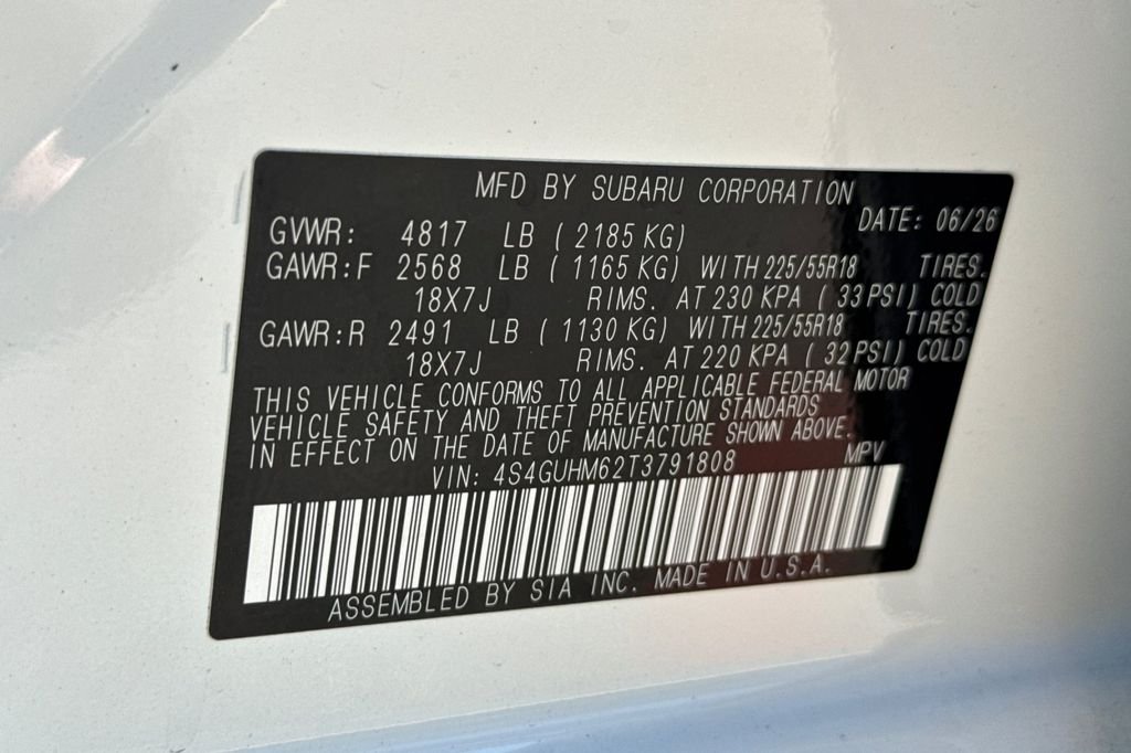 New 2026 CRYSTAL WHITE PEARL Subaru Limited image 36