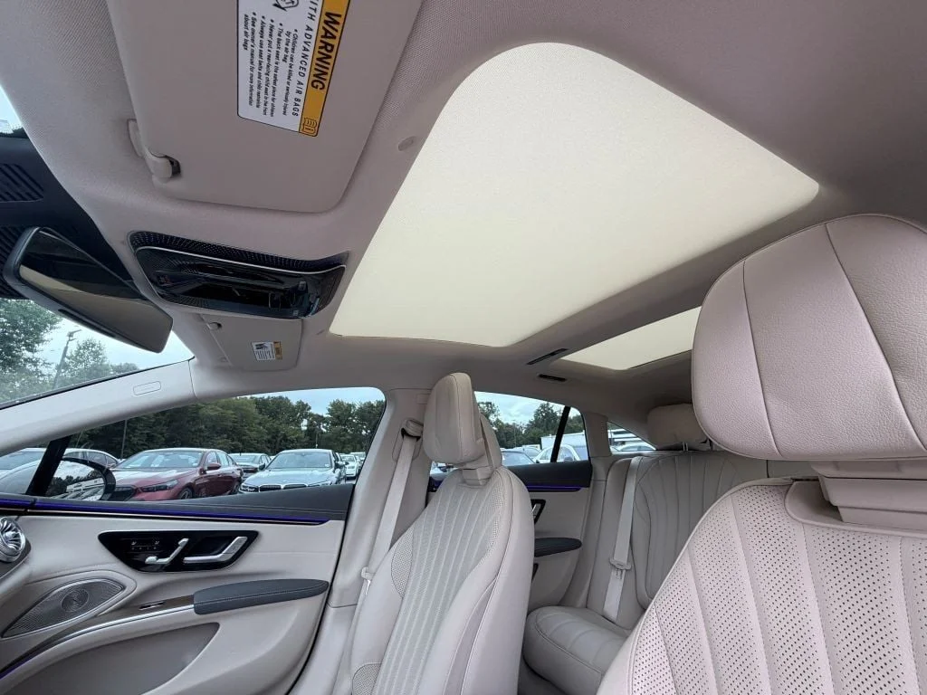 Used 2023 Polar White Mercedes-Benz EQS 450+ Sedan w/ Active Ambient Lighting & Rear Spoiler image 13