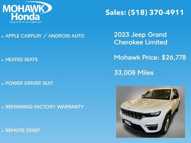 Used 2023 Bright White Clearcoat Jeep Limited image 14
