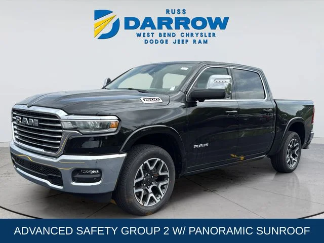 New 2026 Diamond Black Crystal Pearl-Coat Exterior Paint RAM Laramie image 1